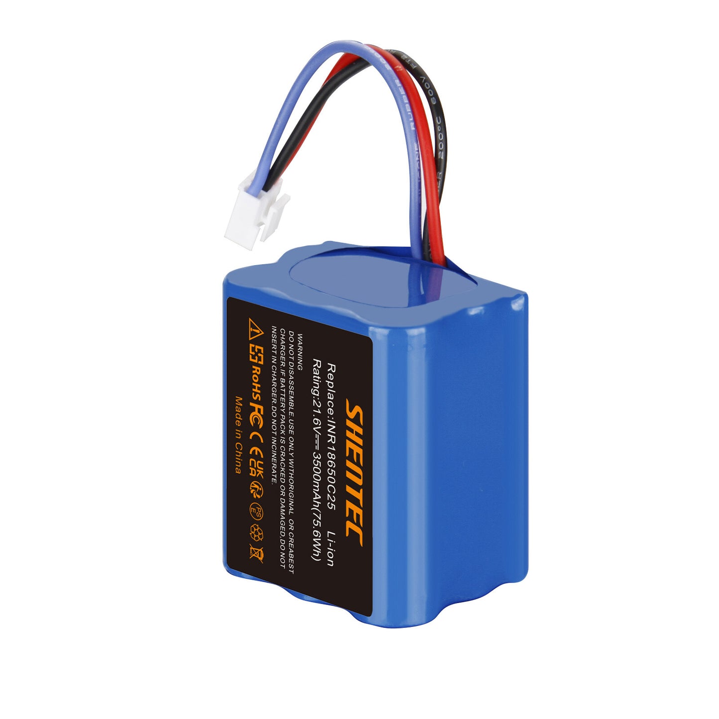 SHENTEC 3,5Ah 21,6V vervangende accu voor Philips FC6721 FC6723 FC6721 FC6722 FC6729 INR18650C25