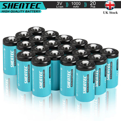 SHENTEC 20Stuks 1000mAh 3Volt CR-2 CR2 Lithiumbatterij Voor DR2R DLCR2 KCR2 CR17355