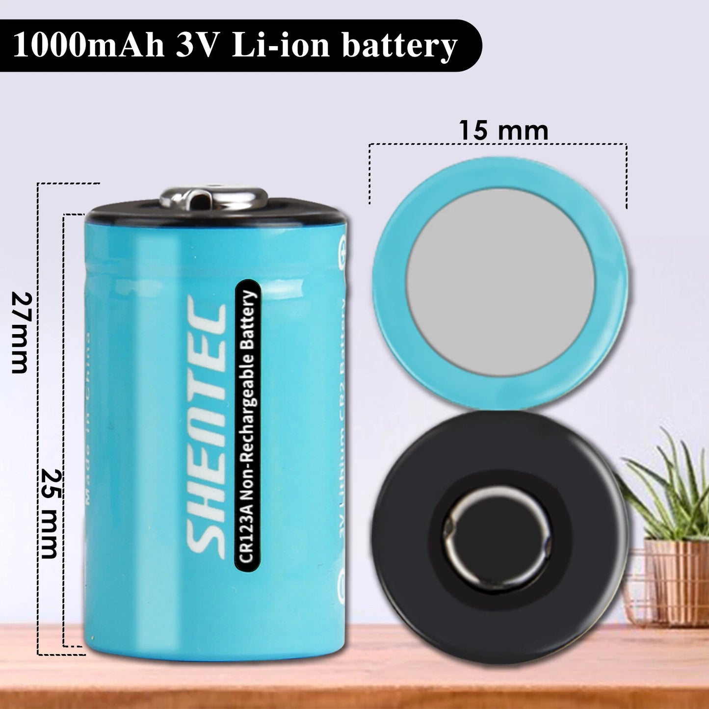SHENTEC 20Stuks 1000mAh 3Volt CR-2 CR2 Lithiumbatterij Voor DR2R DLCR2 KCR2 CR17355