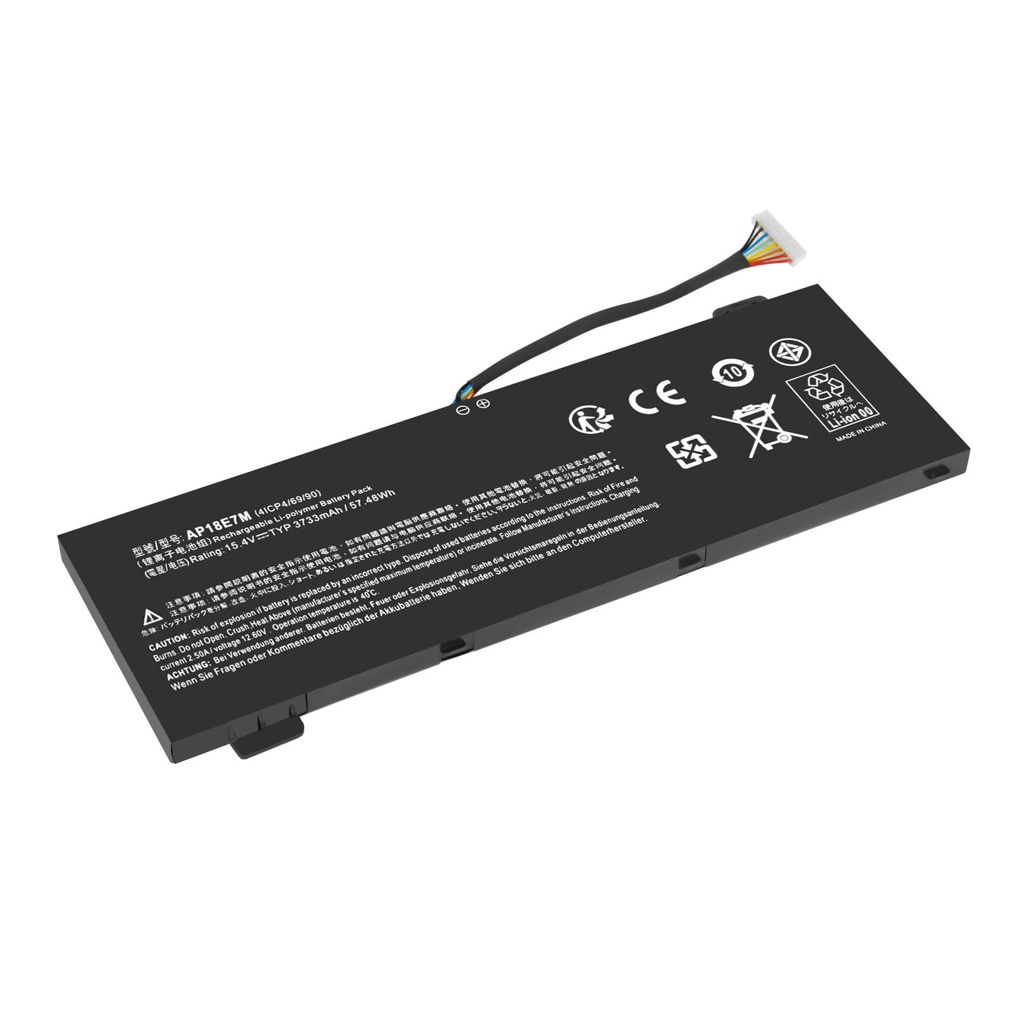 57Wh 15.4V Vervangende Batterij AP18E8M E7M 4ICP4/70/88 Voor Acer Nitro 7 AN715-51 AN515-52