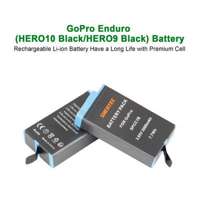 SHENTEC 2X 3.85V Batterij 2.0Ah Voor Insta 360 Ace Pro-001/Ace Pro/Ace + Dubbele Oplader