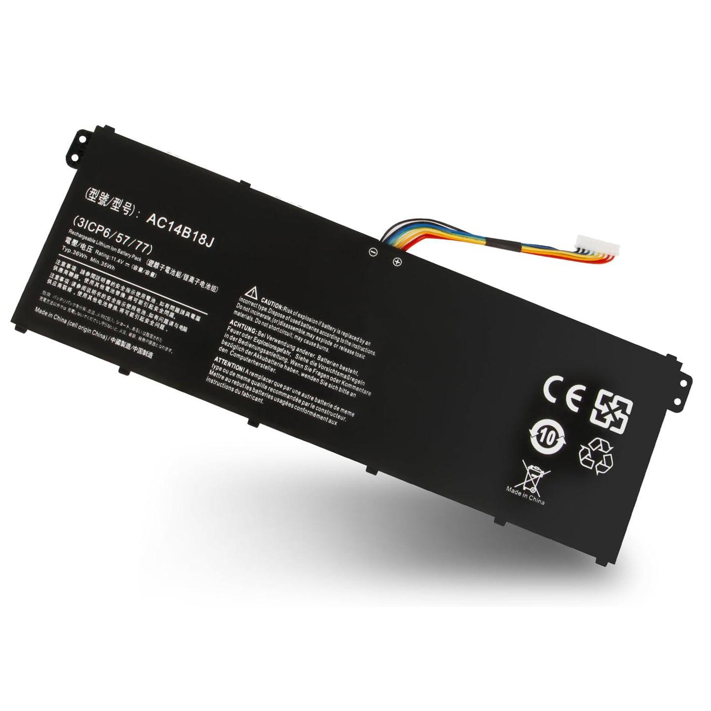 SHENTEC 11.4 V 36Wh batterij voor Acer Aspire AC14B18J AC14B8K AC14B3K