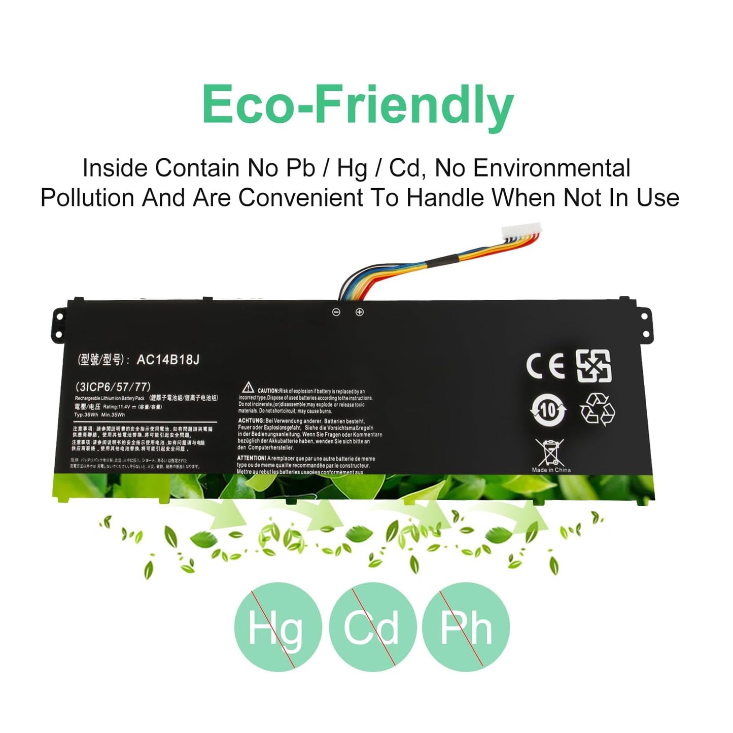 SHENTEC 11.4 V 36Wh batterij voor Acer Aspire AC14B18J AC14B8K AC14B3K