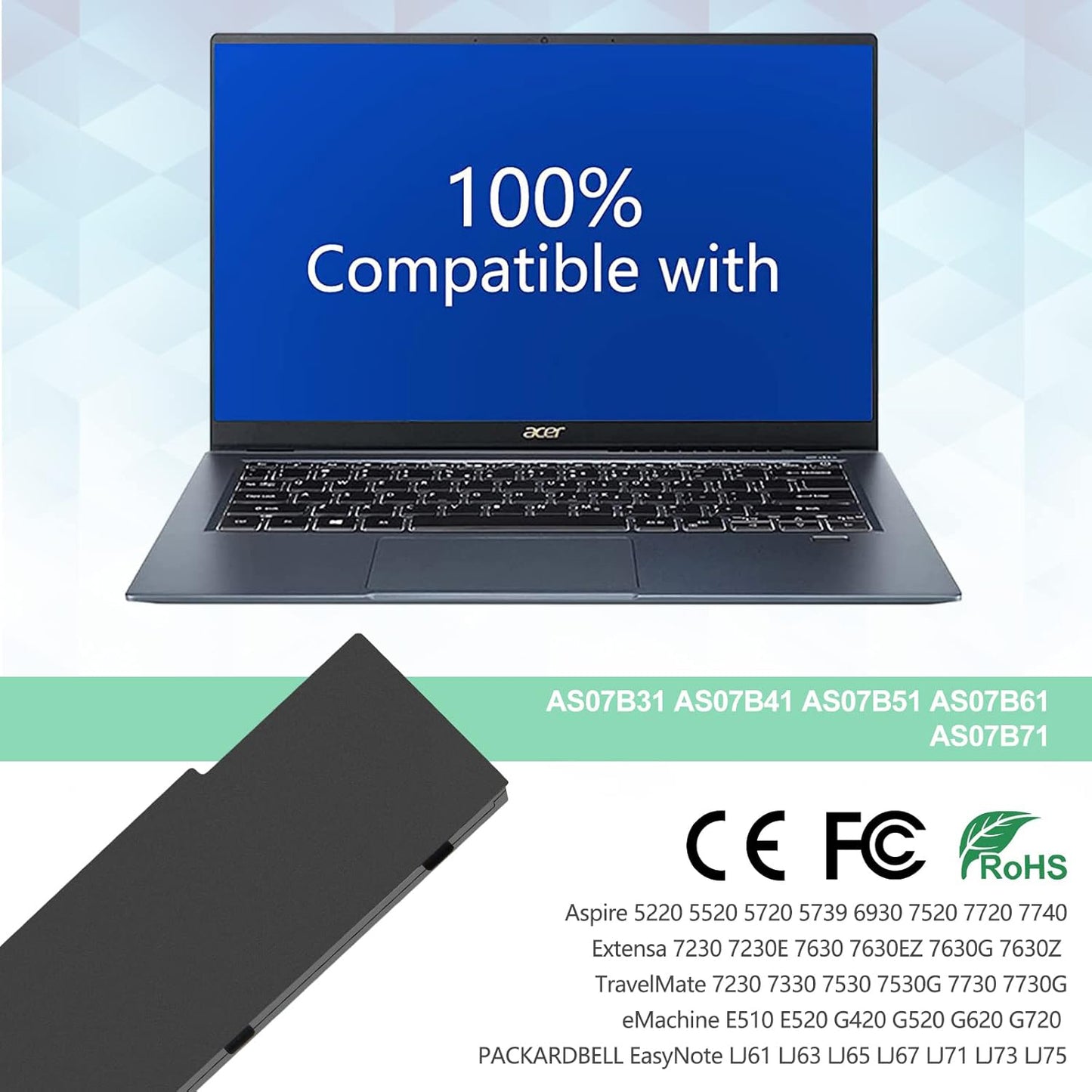 SHENTEC AS07B31 AS07B61 AS07B32 AS07B42 batterij voor Acer Aspire