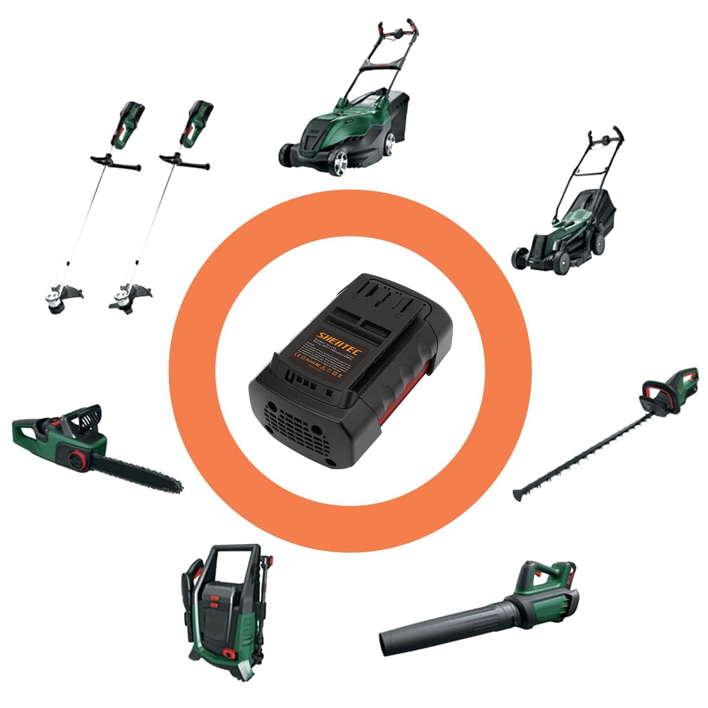 SHENTEC 36V 5aH Li-ion Vervangende Accu Voor Bosch Rotak 32 LI 34 LI 37 LI 43 LI Bosch 36V BAT810 BAT836 BAT840 D70771 2607336003