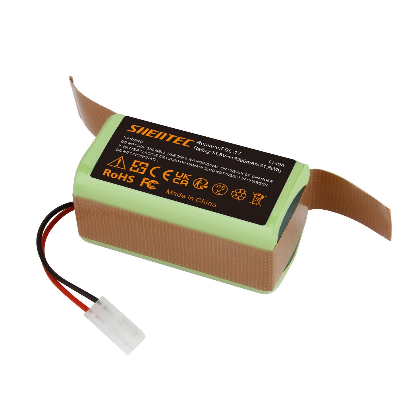 SHENTEC 14.8V 3.5Ah accu voor Bissell EV675,2503, 2933, 2859, 3115, Bob Sweep WJ540011