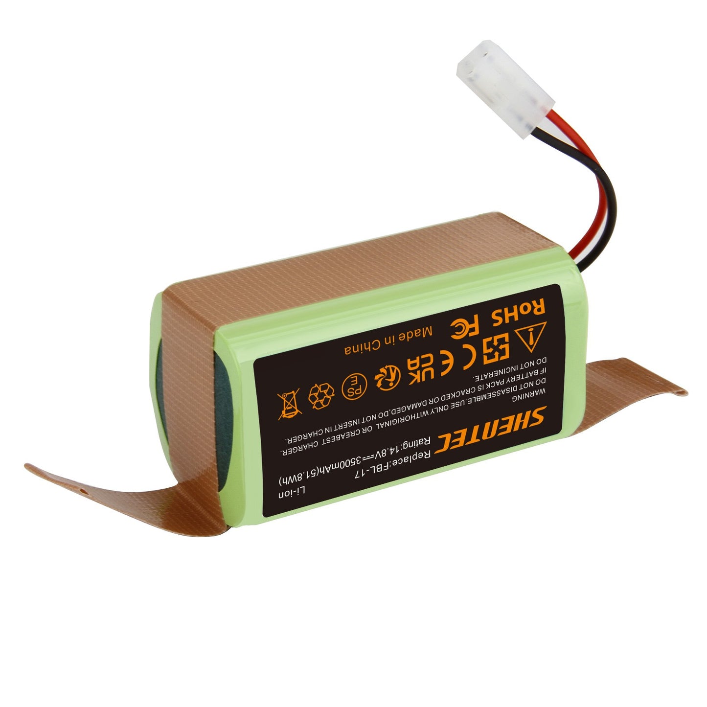 SHENTEC 14.8V 3.5Ah accu voor Bissell EV675,2503, 2933, 2859, 3115, Bob Sweep WJ540011