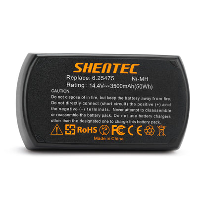 SHENTEC 3500mAh 14.4V Vervangende Batterij Voor Metabo 6.25475 6.25476 BSZ 14.4 SBZ 14.4 Impuls