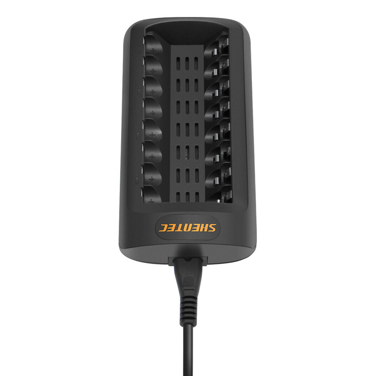 SHENTEC Intelligente LED-oplader voor 8 AA/AAA Ni-MH/Ni-Cd oplaadbare batterijen