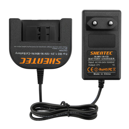 SHENTEC 9.6V-18V NI-MH BATTERIJLADER VOOR Black Decker A12 A1712 FSB12 HPB12 B-8315 FS120B