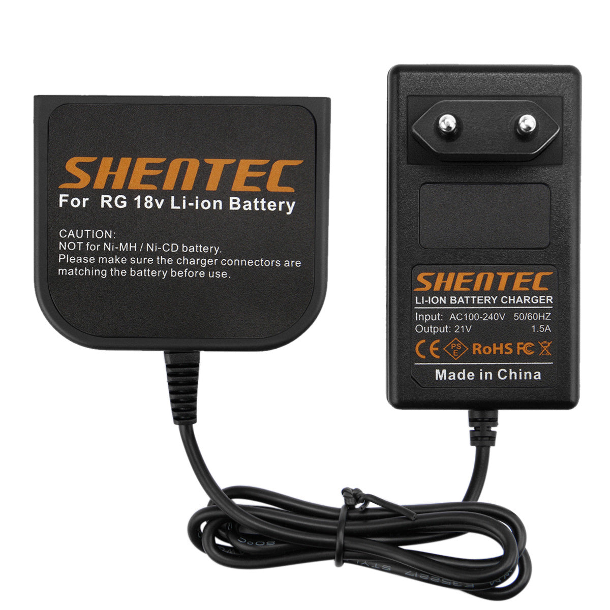 SHENTEC 18V Li-ion batterijlader voor AEG M1830R B1820R L1815R B1830R BUS18X B1814G BX18