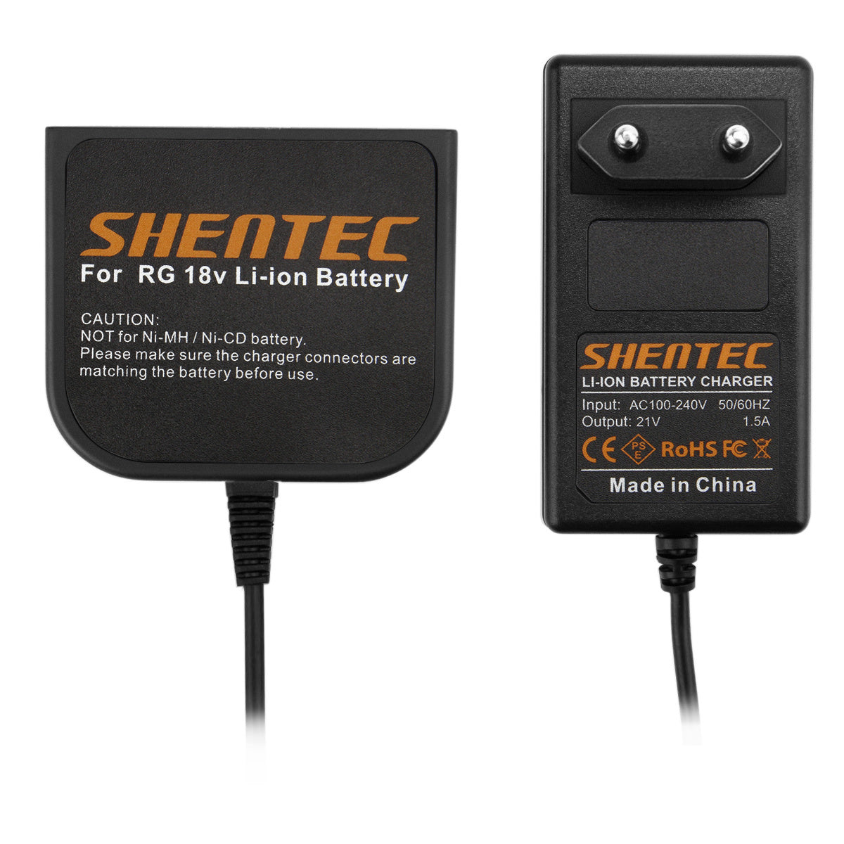 SHENTEC 18V Li-ion batterijlader voor AEG M1830R B1820R L1815R B1830R BUS18X B1814G BX18