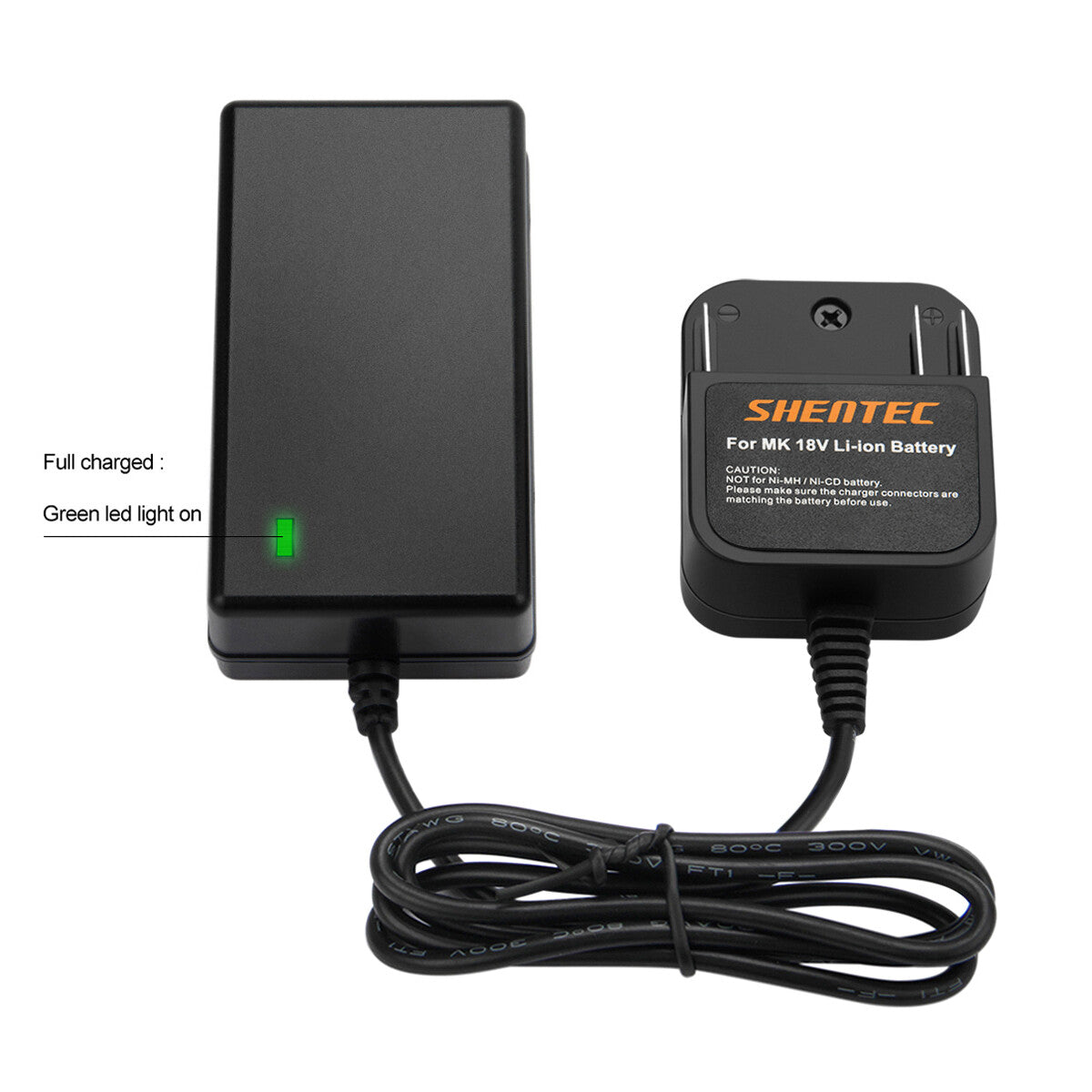 SHENTEC Li-ion batterijlader voor Makita BL1830 LXT400 BL1815 BL1840 194205-3 BL1850