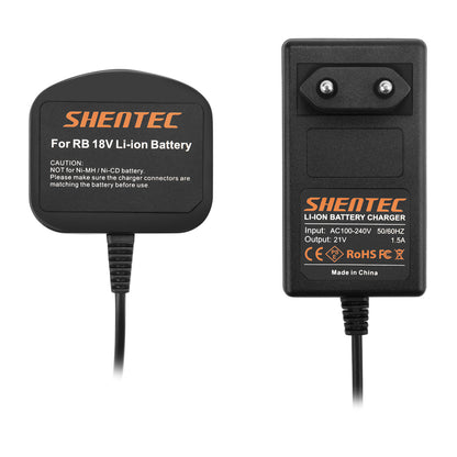 SHENTEC 18V acculader voor RYOBI BPL18151/P105/P106/P108/P102/CMD-1802/CMI-1802