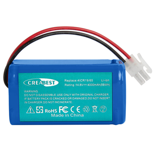 SHENTEC 14.8V 4Ah Li-ion Battery For Ecovacs Deebot CR130 CEN 540 4ICR19/65 Dibea V870
