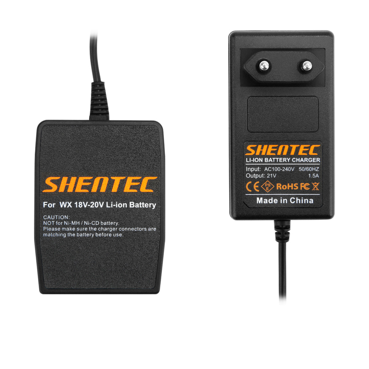 SHENTEC 18V Li-ion acculader voor Worx WA3575 WA3525 WA3520 WA3512 WG153 WG154 WG165