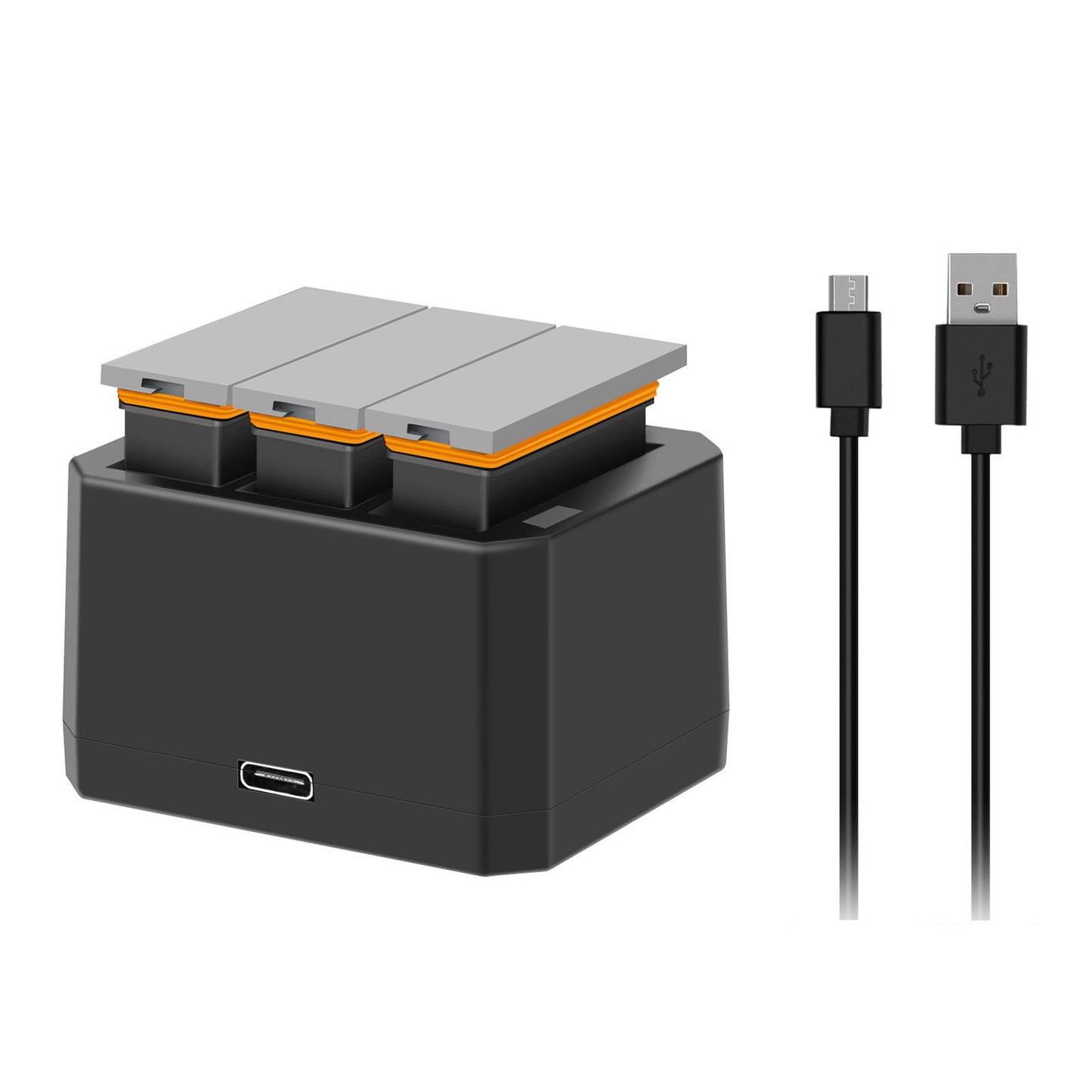 3x 1350mAh Batterij + 3-Kanaals Snelader USB voor DJI Osmo AB1 P01 PT1 Action