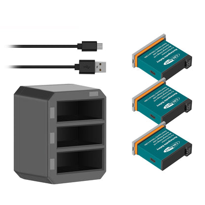 3x 1350mAh Batterij + 3-Kanaals Snelader USB voor DJI Osmo AB1 P01 PT1 Action