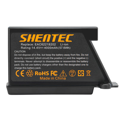 SHENTEC 2X 14.4V 4.0Ah LI-ION ACCU VOOR LG EAC60766104 EAC60766105 EAC60766101 VR1012W
