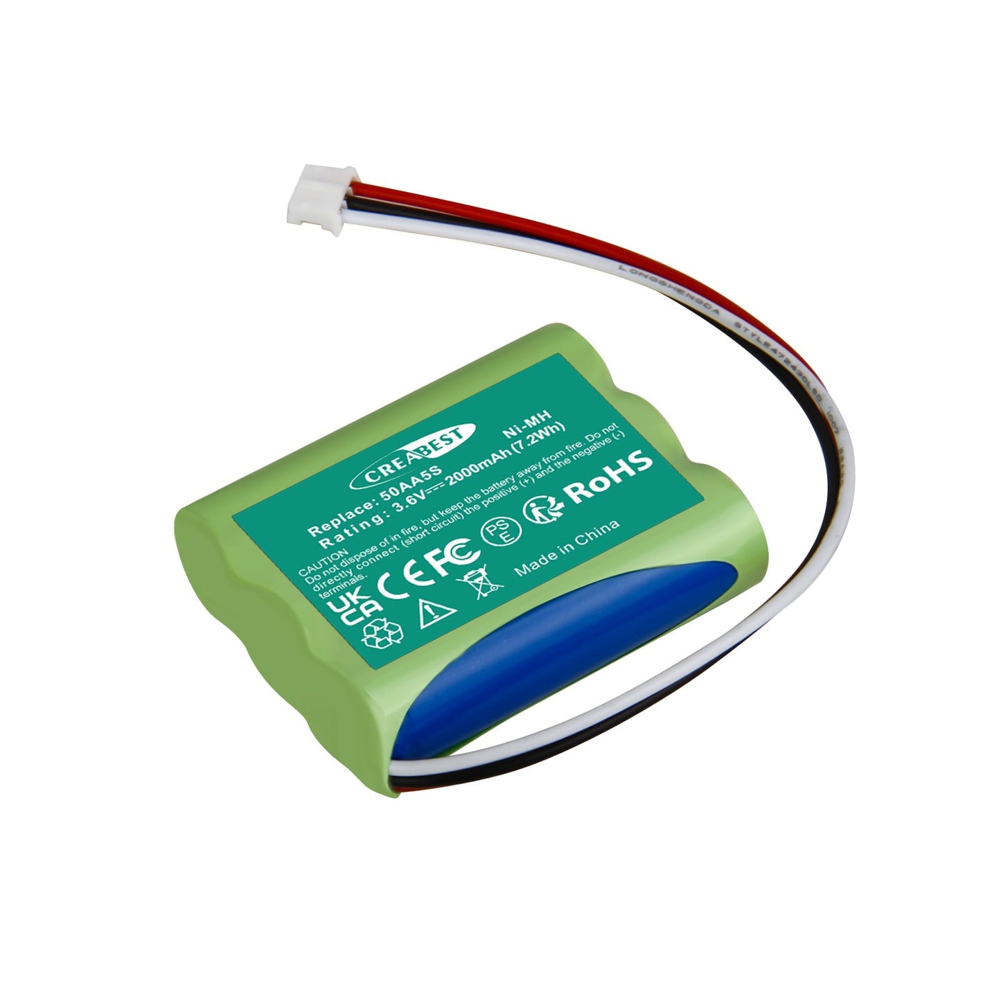 3.6V 2000mAh Ni-MH 50AA5S vervangende batterij voor Tonies Toniebox Musicbox Soundbox