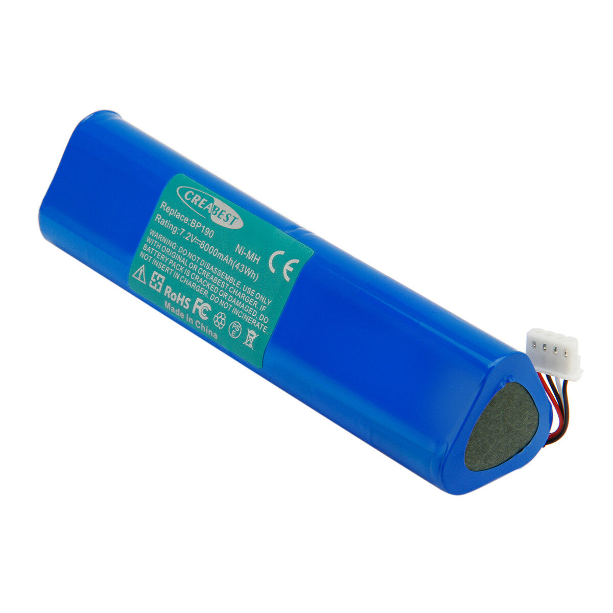 7,2V 6Ah Ni-MH vervangende batterij voor Fluke BP190 B11432 Scopemeter 192 192B 196 196B 196C
