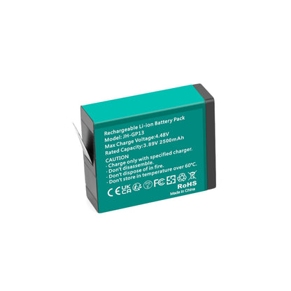 3x JH-GP13 Enduro-accu + 3-kanaals oplader, opbergdoos voor GoPro Hero 13