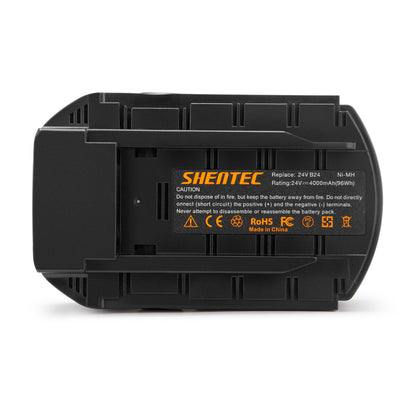 SHENTEC 4000mAh 24V Ni-MH vervangende accu voor HILTI 24V B24, B 24/2.0, B 24/3.0, TE 2-A, WSR 650-A