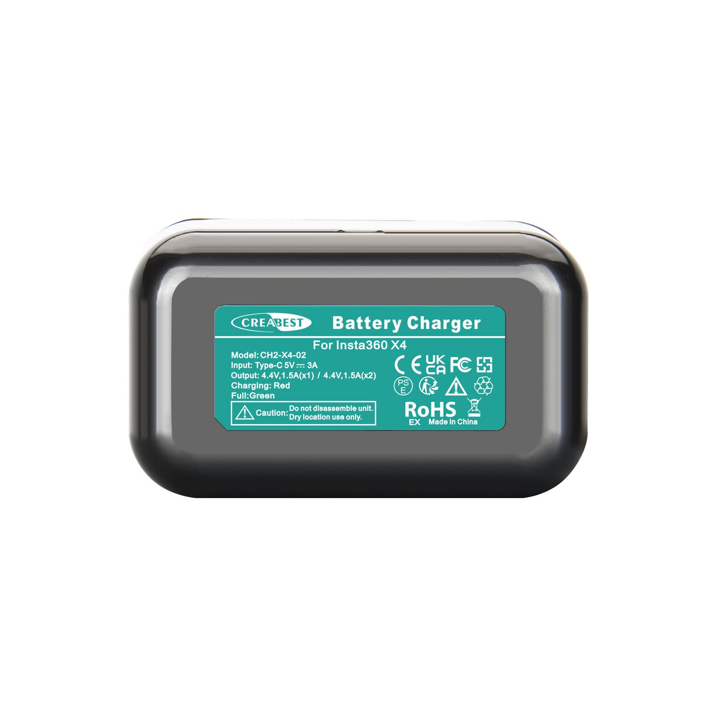2x 3.0Ah 3.85V JH-X4 vervangende batterij + Power Box-oplader voor Insta360 X4 actioncamera