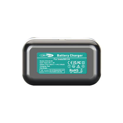2x 3.0Ah 3.85V JH-X4 vervangende batterij + Power Box-oplader voor Insta360 X4 actioncamera
