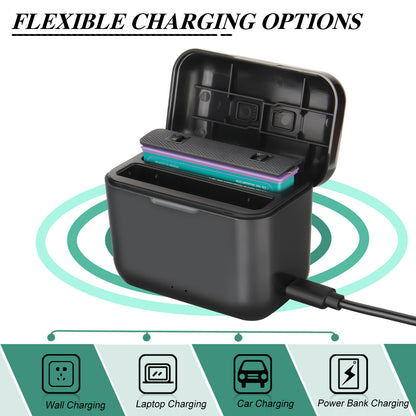 2x 3.0Ah 3.85V JH-X4 vervangende batterij + Power Box-oplader voor Insta360 X4 actioncamera