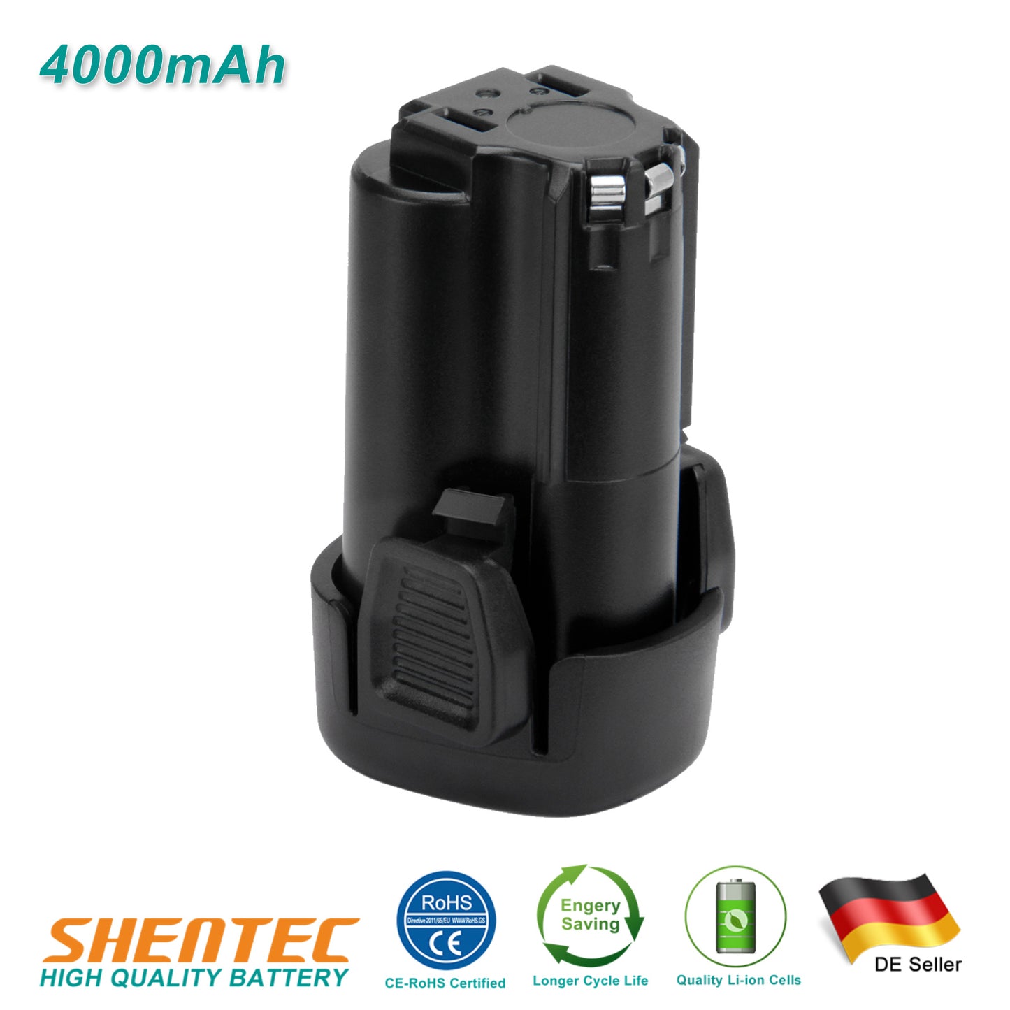 SHENTEC 4.0Ah 10.8V Li-ion Batterij voor Black Decker LB12 LBX12 BL1310 BL1110 GKC108 EGBL108