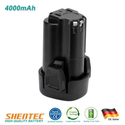 SHENTEC 4.0Ah 10.8V Li-ion Batterij voor Black Decker LB12 LBX12 BL1310 BL1110 GKC108 EGBL108