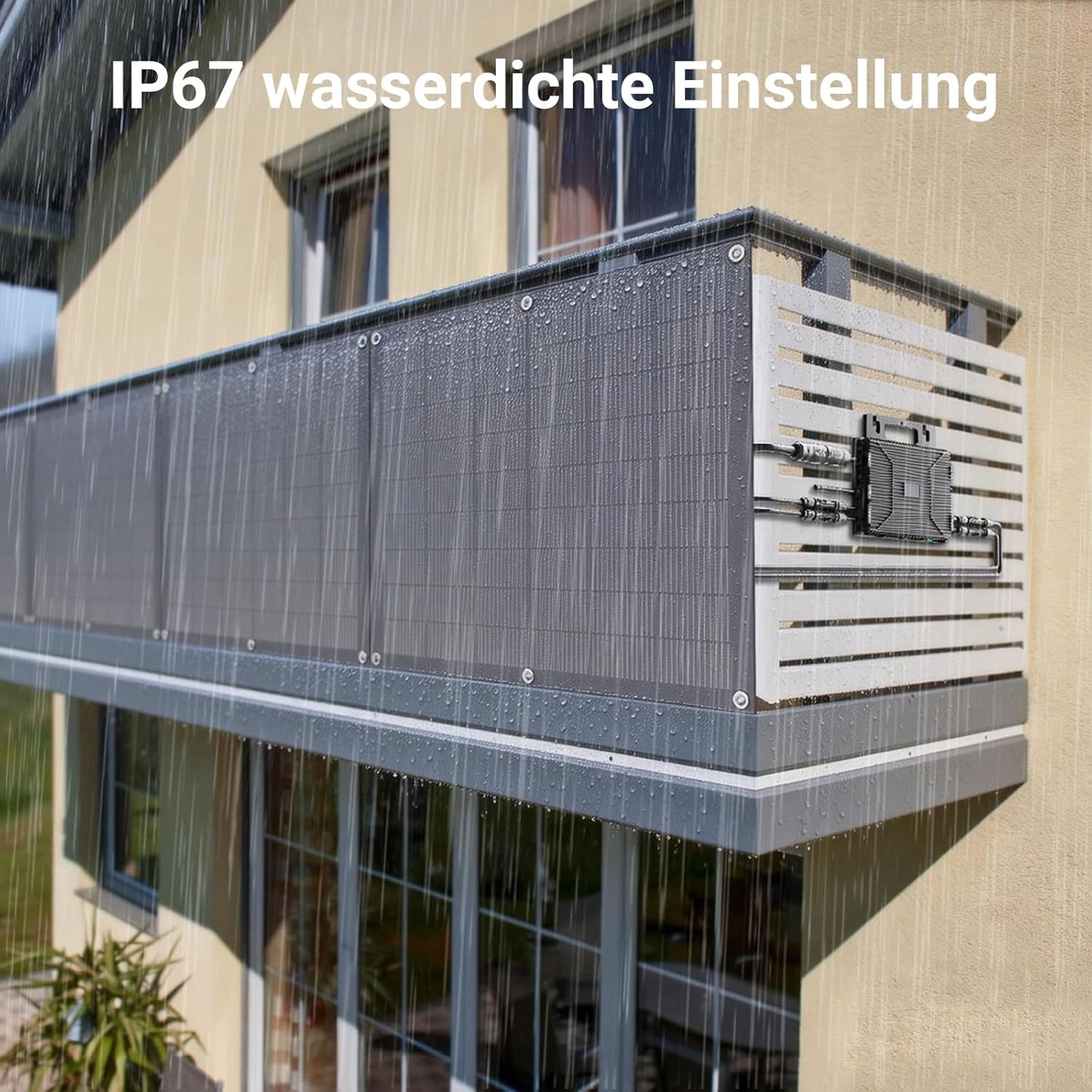 Balcony Power Station 800W flexibele zonnekit met 4 x 200 W flexibele zonnepanelen en omvormer 800 W, plug-and-play met 5 m AC-kabel