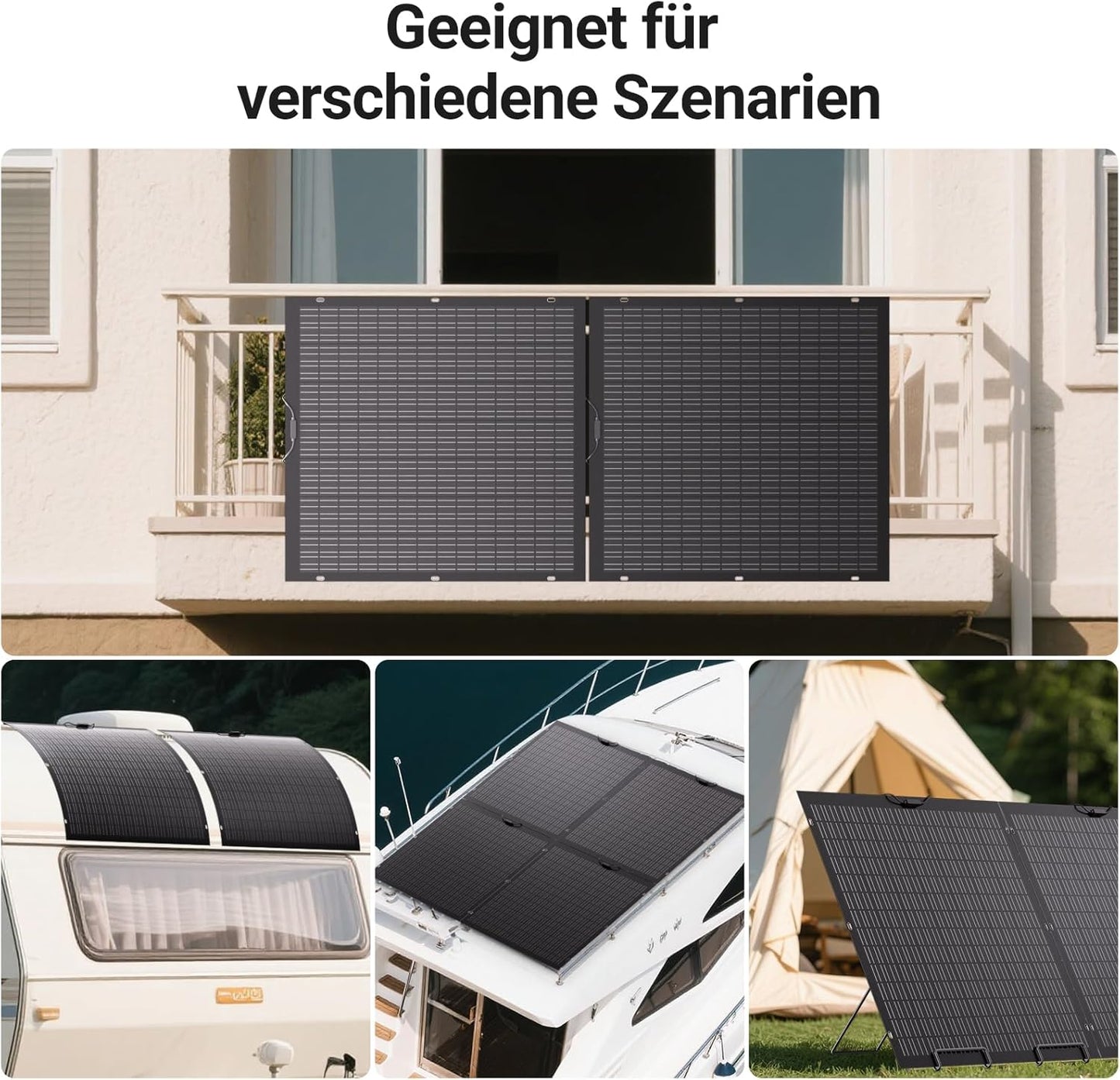480W Flexibel zonnepaneelset 2 x 240 W flexibele zonnemodule voor camper, auto, schuur, dak, boot, balkon, IP67, fotovoltaïsche zonnecel, off-grid