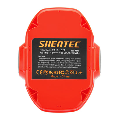 SHENTEC 4.0AH Ni-MH vervangende accu voor Makita 18V 1822 1823 1834 1835 PA18 4334D 194158-6