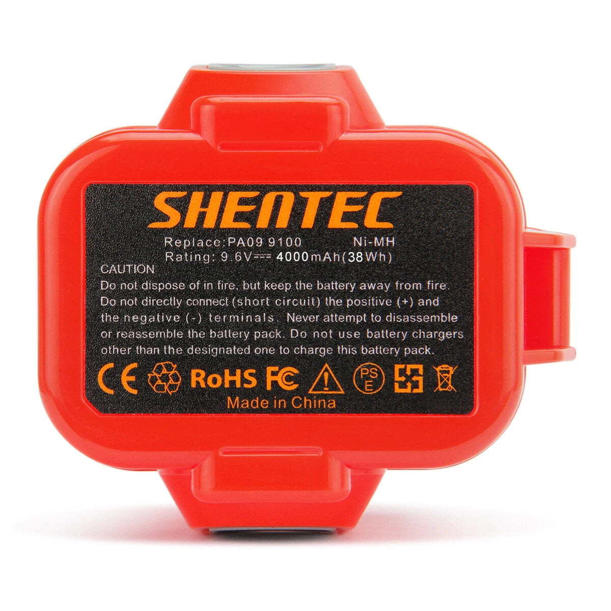 SHENTEC 4.0Ah 9.6V Ni-MH-accu voor Makita PA09 9100 9133 9135 9134 9122 193099-3