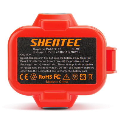 SHENTEC 4.0Ah 9.6V Ni-MH-accu voor Makita PA09 9100 9133 9135 9134 9122 193099-3
