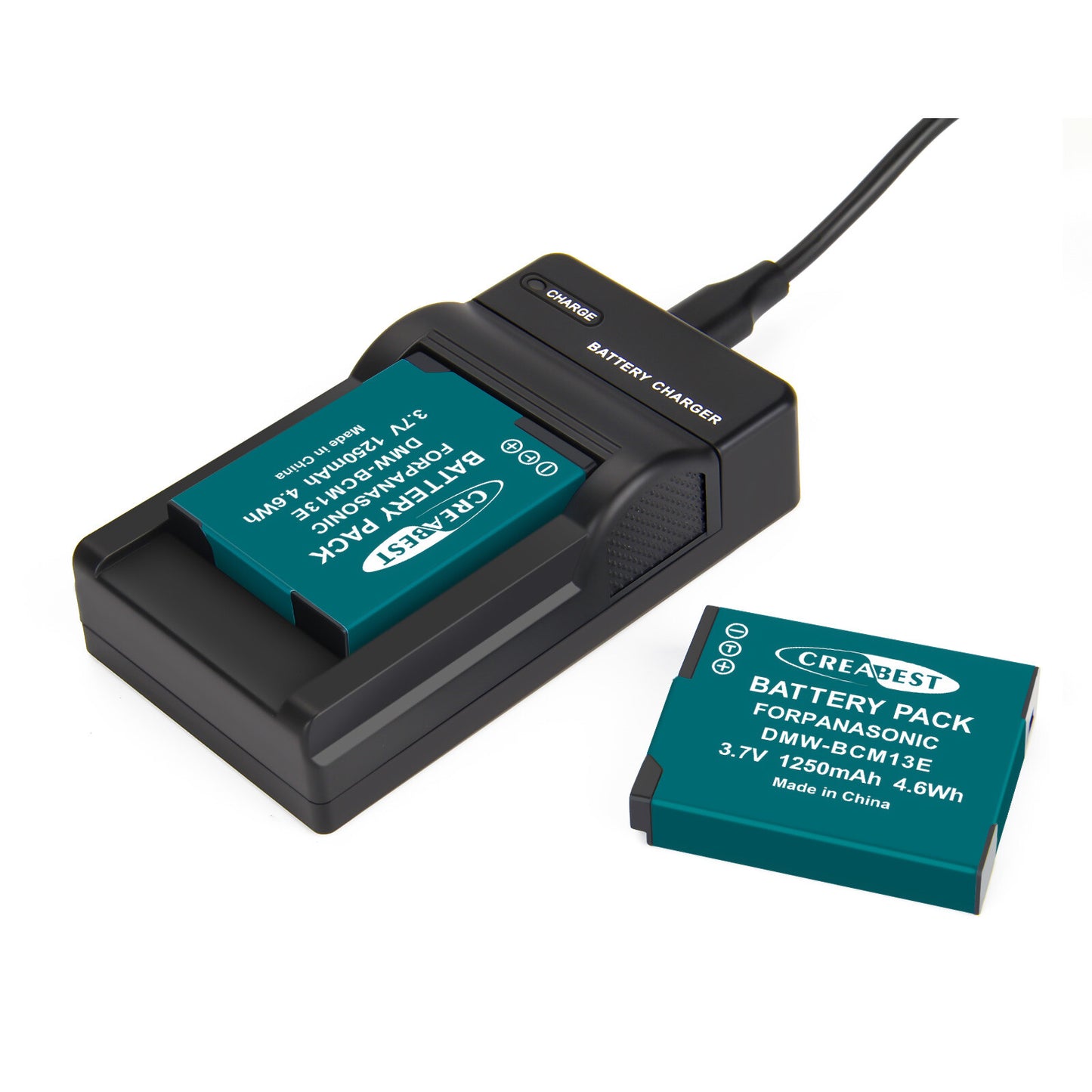 2 Stuks DMW-BCM13 1250mAh Accuoplader Voor Panasonic Lumix DMC-TZ40S ZS50 ZS30W