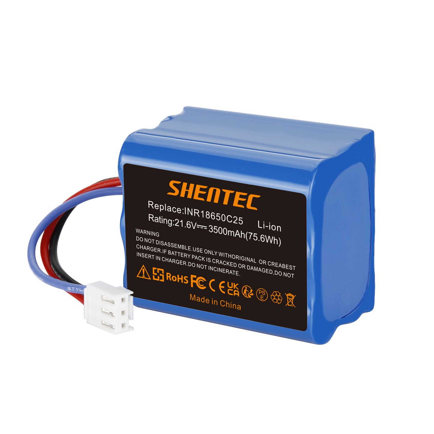 SHENTEC 2x3.5Ah 21,6V Li-ion-accu voor Philips FC6721/01 FC6722/01 FC6723 FC6726 FC6729