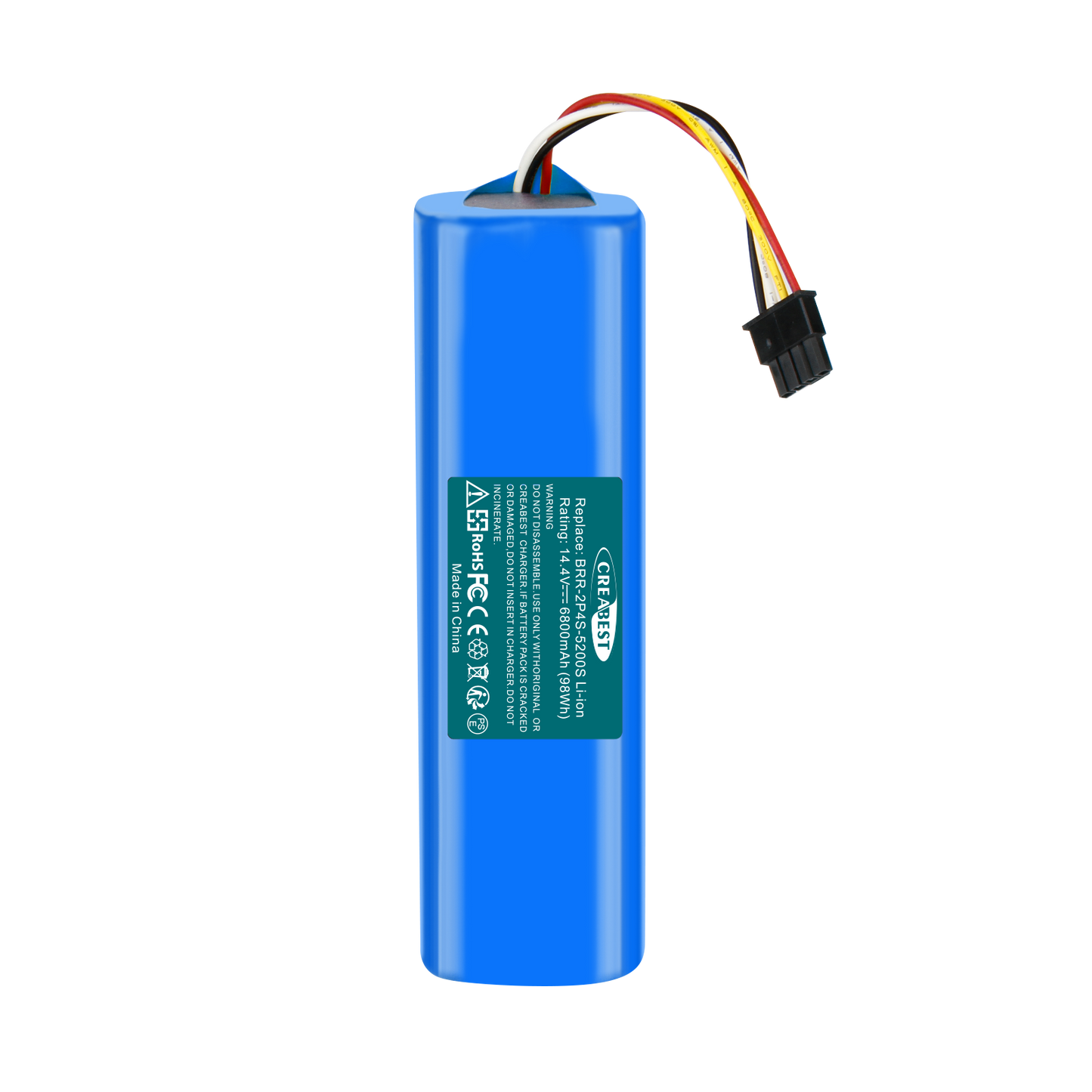 SHENTEC 14.4V 6800nAh BRR-2P4S-5200S Li-ion Vervangingsbatterij Voor Xiaomi Roborock T4 T6 T7 Mijia S7