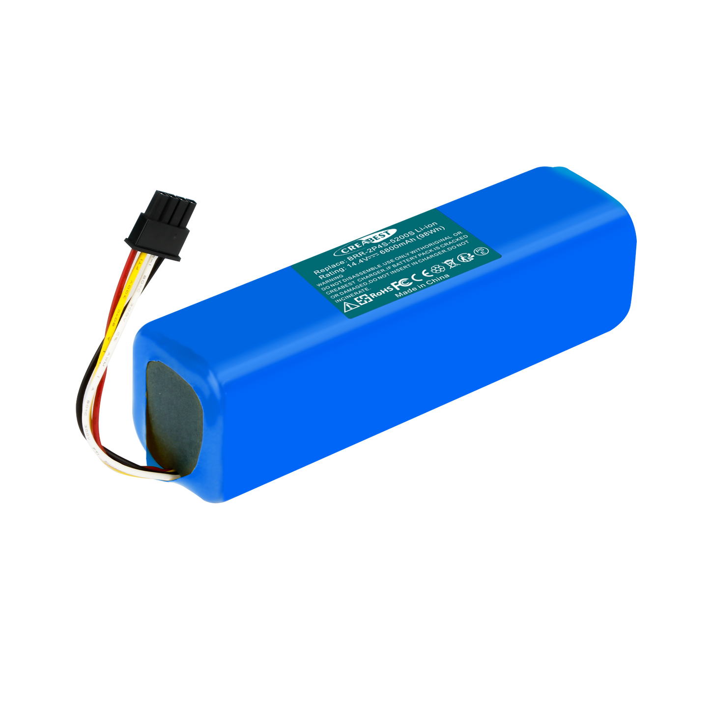 SHENTEC 14.4V 6800nAh BRR-2P4S-5200S Li-ion Vervangingsbatterij Voor Xiaomi Roborock T4 T6 T7 Mijia S7