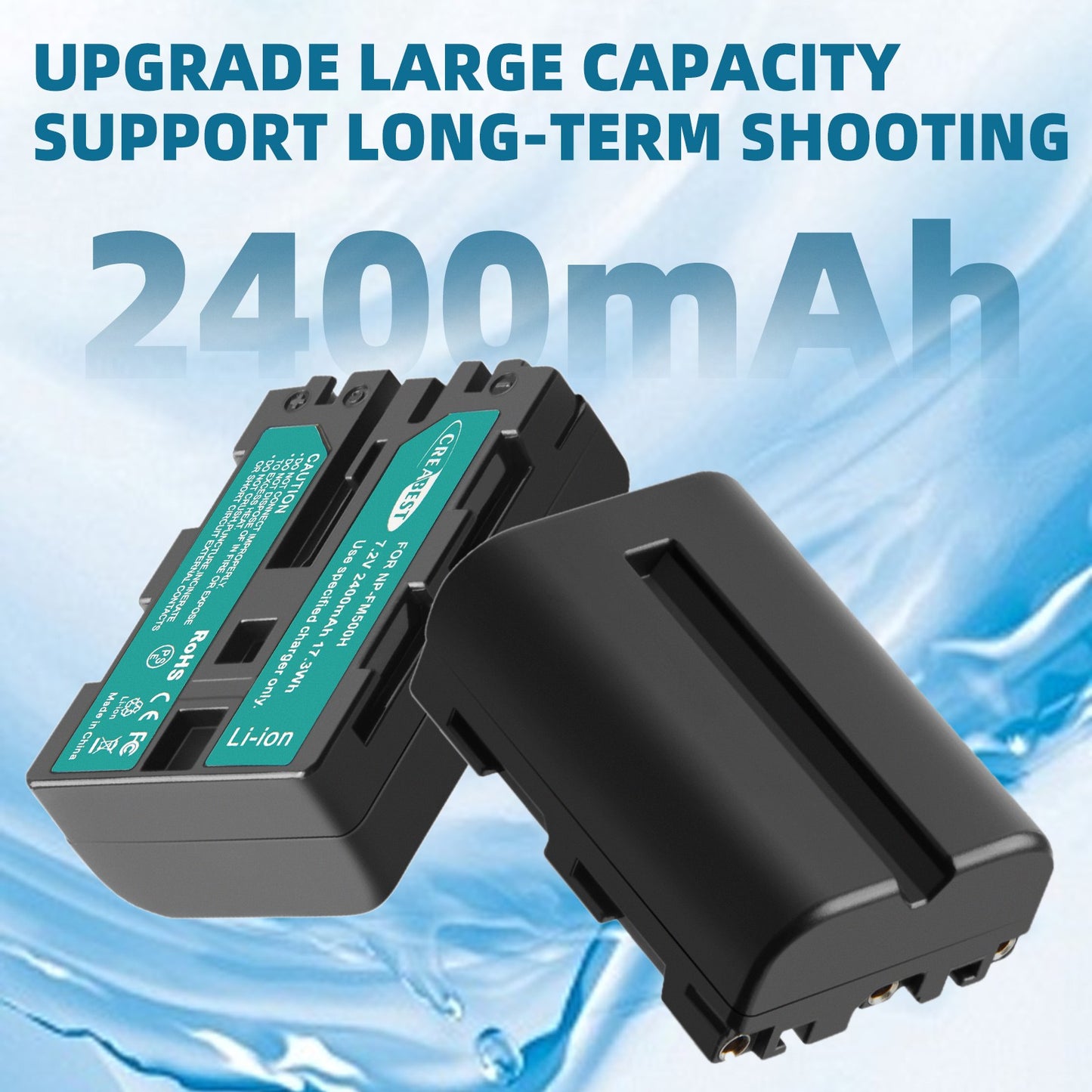 SHENTEC 2x batterij NP-FM500H + oplader voor Sony Alpha DSLR/SLT A57 A68 A58 A300K/N A100