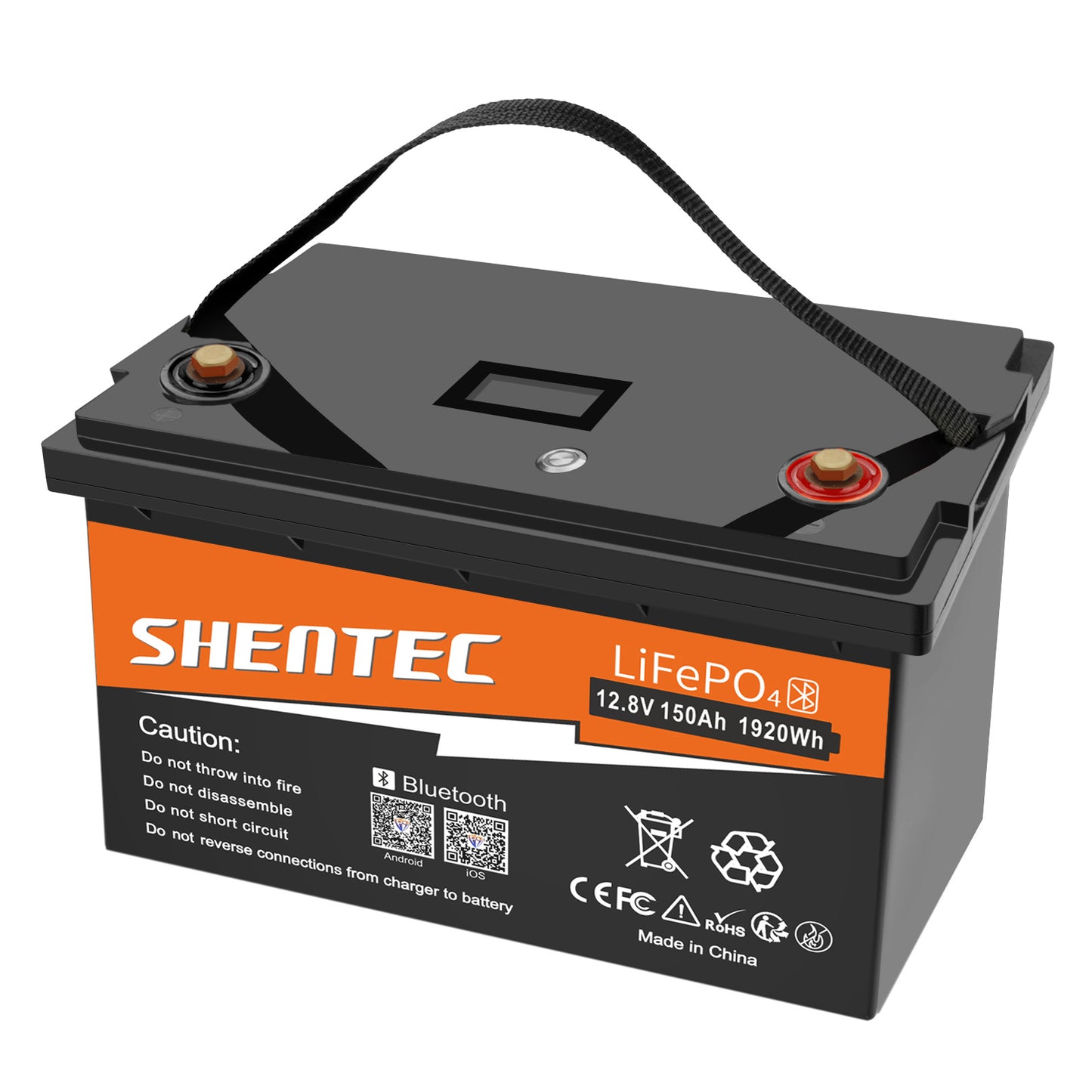 SHENTEC 12/24V 100/150/200/300Ah LiFePO4-accu met BMS voor zonneboot, off-grid RV