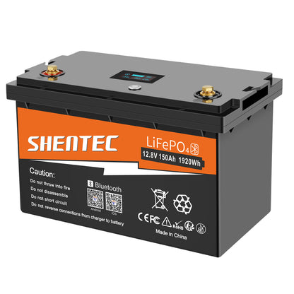 SHENTEC 12/24V 100/150/200/300Ah LiFePO4-accu met BMS voor zonneboot, off-grid RV