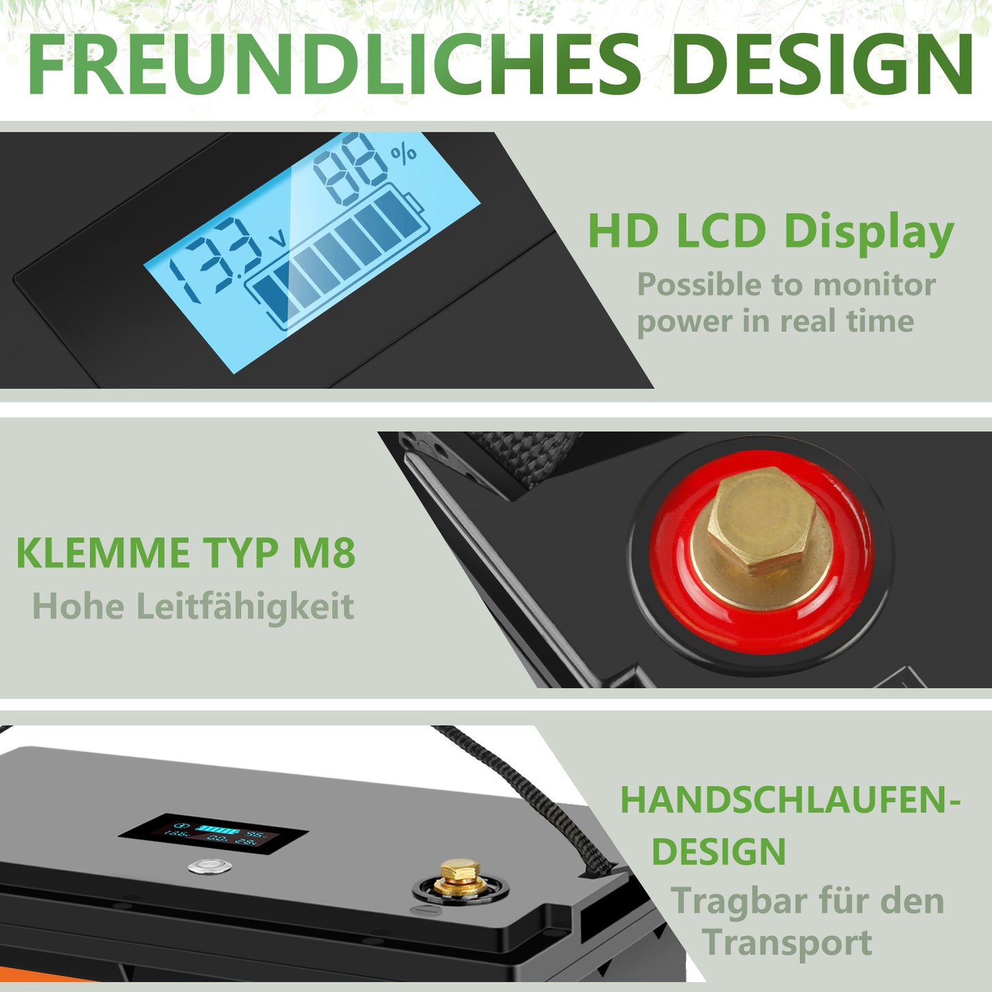 SHENTEC 12/24V 100/150/200/300Ah LiFePO4-accu met BMS voor zonneboot, off-grid RV