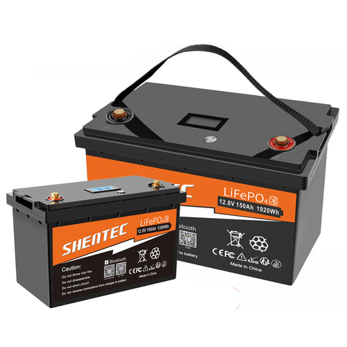 SHENTEC 12/24V 100/150/200/300Ah LiFePO4-accu met BMS voor zonneboot, off-grid RV