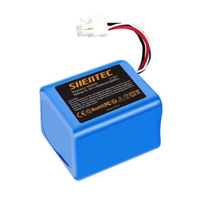 SHENTEC 6000mAh 14.4V Li-ion Accu Voor Vorwerk Kobold VR200 20884-1 4NCR18650P2-C001A