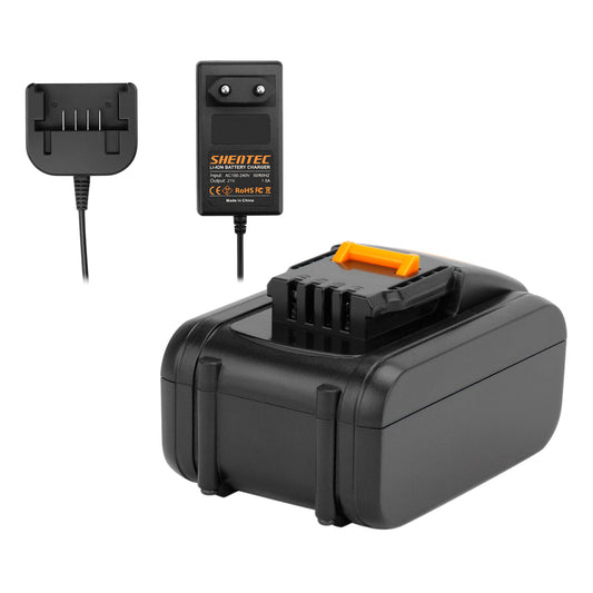 SHENTEC 20V Li-ionbatterij + oplader voor Worx WA3551.1 WA3551 WA3553 WA3516 WG169 WX372