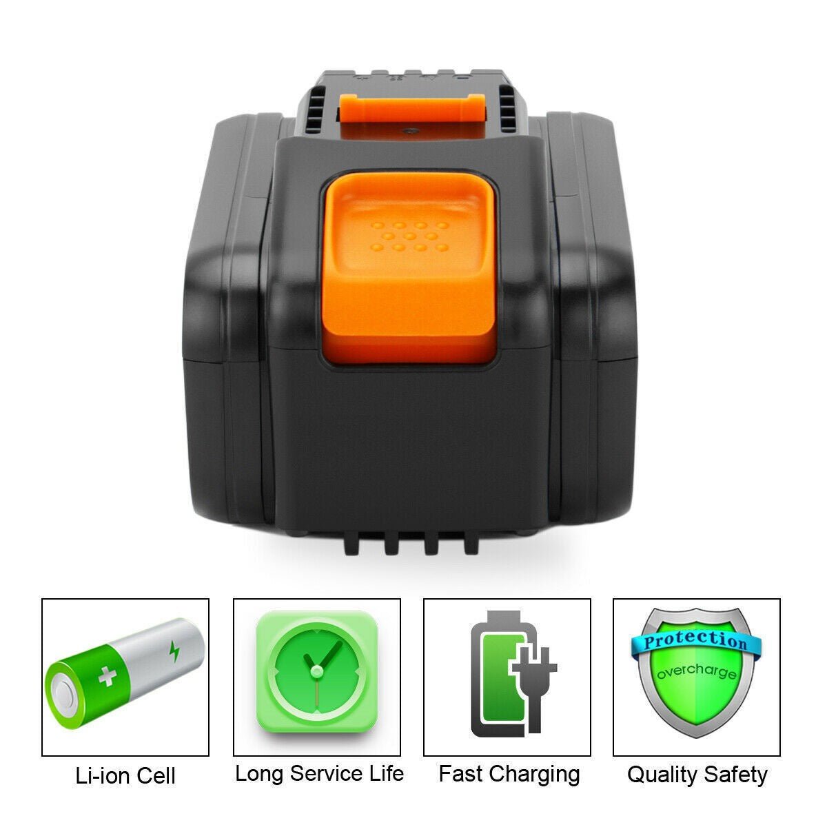 SHENTEC 20V 6000mAh Vervangende accu voor Worx WA3551.1 WX170 WX372 WX390 WA3516 WA3549.1